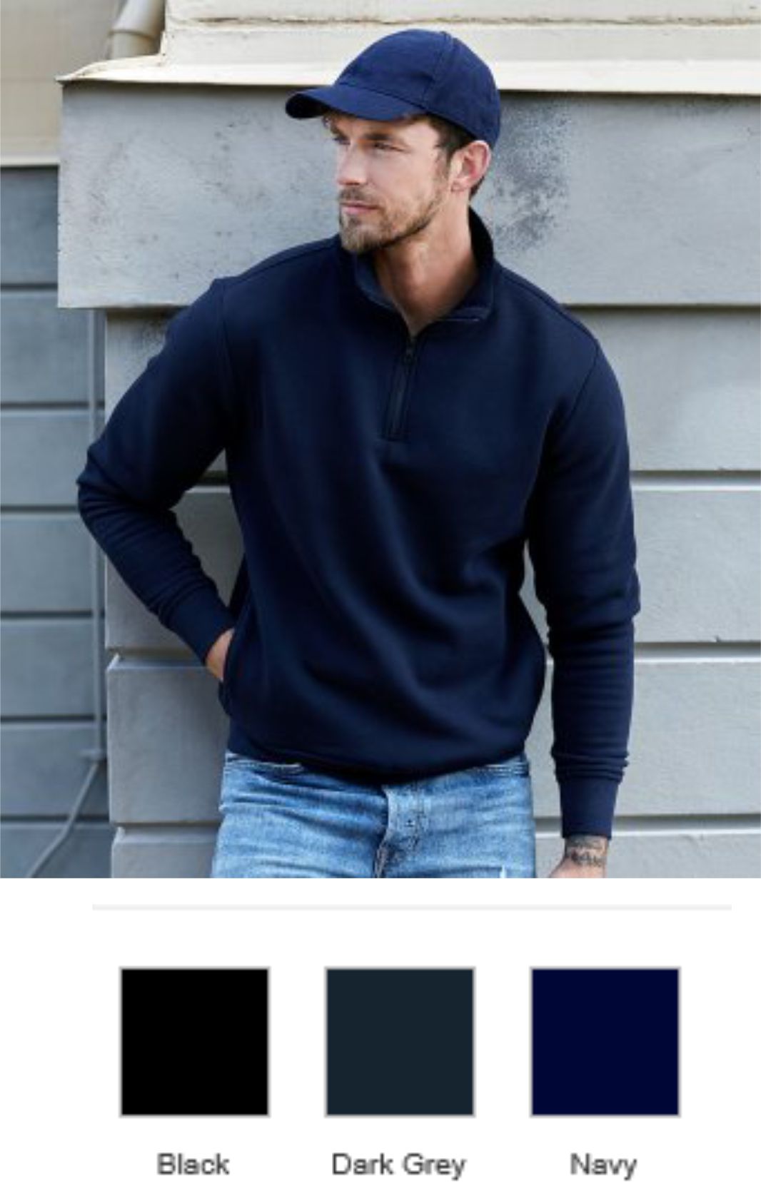 T5438 Tee Jays Half Zip Sweatshirt - Click Image to Close